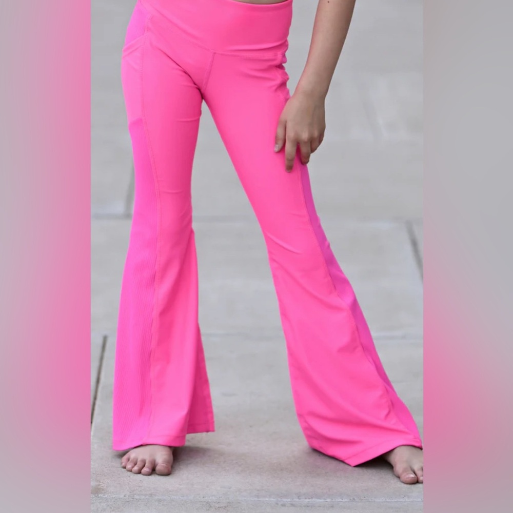 Purple Pixies tribeca flare leggings hot pink - L